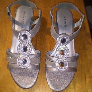 Karen Scott elastic back slip on sandals 9M NIB